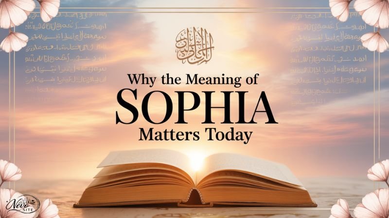 Why the Meaning of Sophia Matters Today