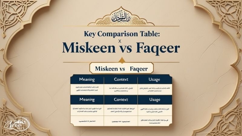  Key Comparison Table: Miskeen vs Faqeer