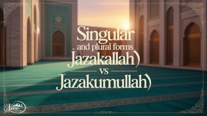 Singular and Plural Forms (Jazakallah vs Jazakumullah)