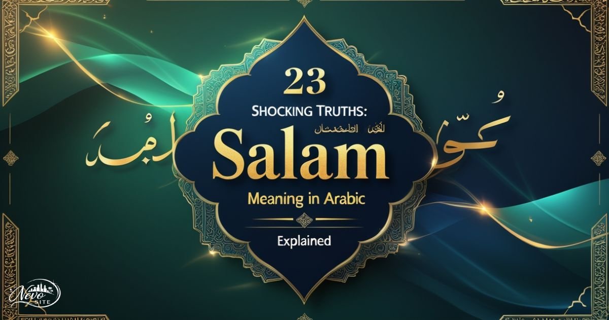 23 Shocking Truths: Salam Meaning in Arabic Explained